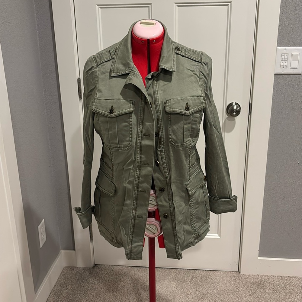 White House Black Market Green Jacket